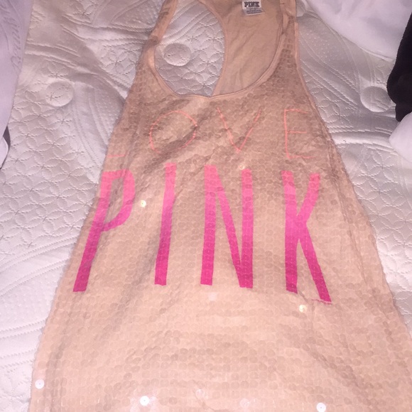 PINK Victoria's Secret Tops - Victoria secret sequin tank